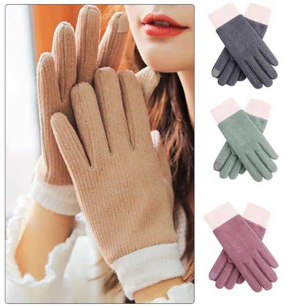 five fingers gloves 1pair mittens stretch autumn winter self heating ladies women touchscreen keep warm thick outdoor sport soft protective, Blue;gray
five fingers gloves 1pair mittens stretch autumn winter self heating ladies women touchscreen keep warm thick outdoor sport soft protective, Blue;gray