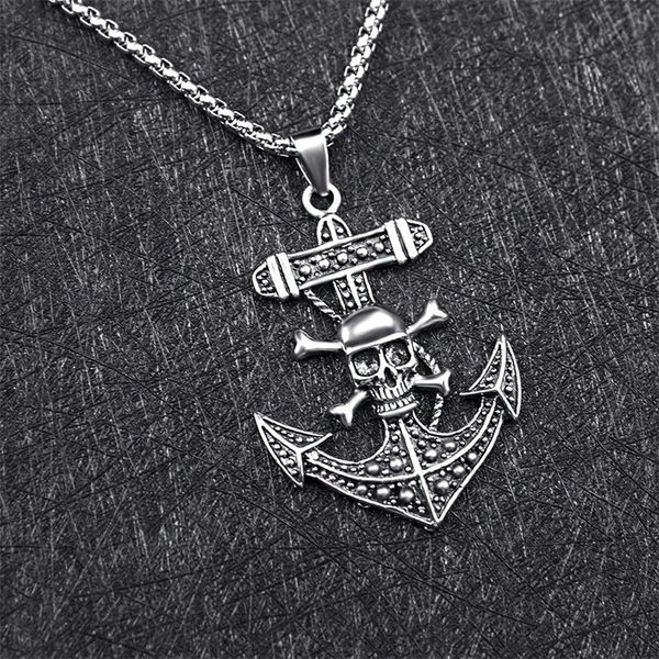 pendant necklaces american creative retro locomotive pirate ship anchor vintage stainless steel cross skull necklace accessory, Silver
pendant necklaces american creative retro locomotive pirate ship anchor vintage stainless steel cross skull necklace accessory, Silver