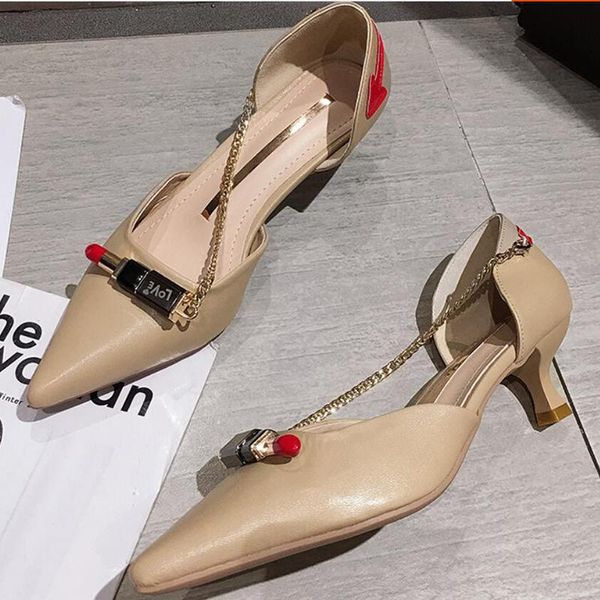 dress shoes lipstick metal chains pointed toe pu pumps women net celebrity single woman red arrow stiletto high heels mujer 2021, Black
dress shoes lipstick metal chains pointed toe pu pumps women net celebrity single woman red arrow stiletto high heels mujer 2021, Black