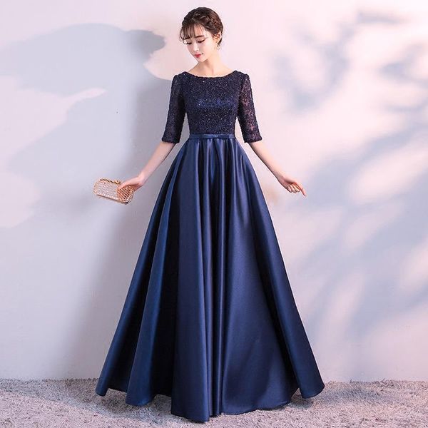 ethnic clothing navy blue noble women satin half sleeve lace dress slim full length evening party dresses improved o-neck dancing vesti, Red
ethnic clothing navy blue noble women satin half sleeve lace dress slim full length evening party dresses improved o-neck dancing vesti, Red