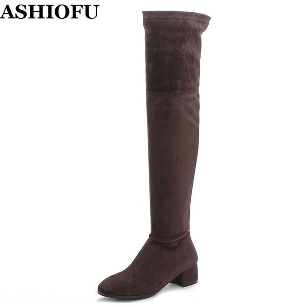 boots ashiofu 2021 real leather womens party prom over-knee stretch evening block heel fashion winter long shoes, Black
boots ashiofu 2021 real leather womens party prom over-knee stretch evening block heel fashion winter long shoes, Black