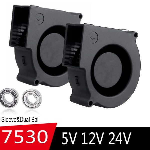 1pcs gdstime 75mm 75x30mm dc 5v 12v 24v sleeve&dual ball turbo centrifugal fan cooler 7530 brushless air flow cooling fans & coolings 
1pcs gdstime 75mm 75x30mm dc 5v 12v 24v sleeve&dual ball turbo centrifugal fan cooler 7530 brushless air flow cooling fans & coolings