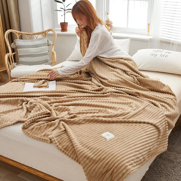blankets flannel solid color throw coral fleece travel stripe bed covers office lunch break air conditioning cover blanket
blankets flannel solid color throw coral fleece travel stripe bed covers office lunch break air conditioning cover blanket