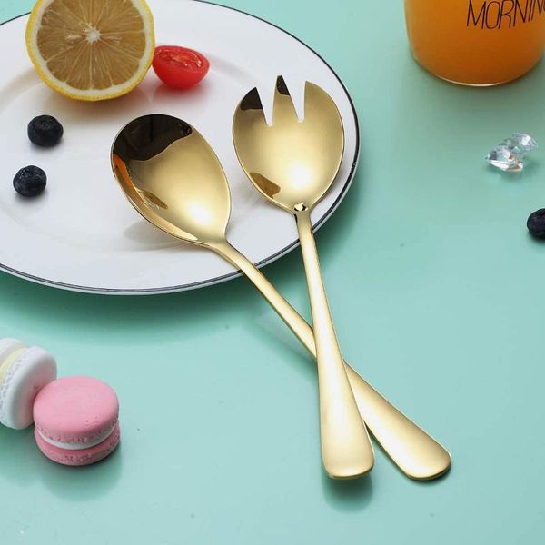 spoons gold salad stainless steel spoon set 2 pcs cutlery unique dessert ettuce spork
spoons gold salad stainless steel spoon set 2 pcs cutlery unique dessert ettuce spork