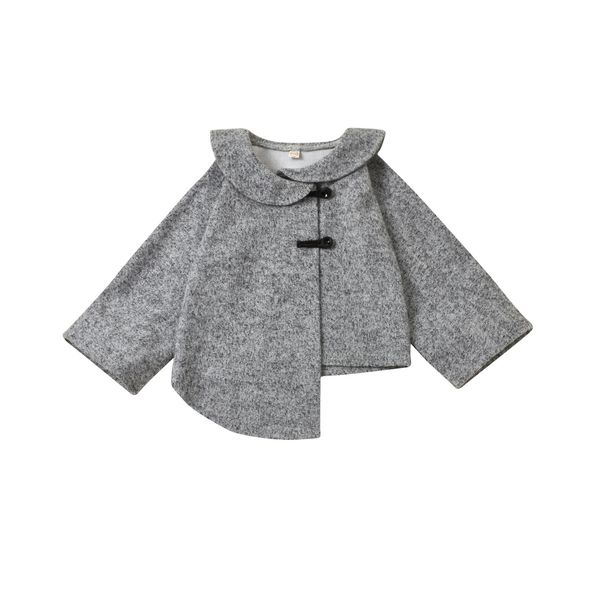 1-6y kid irregular jacket with flare sleeve winter spring warm button decoration turn-down simple solid color coats outwear, Blue;gray
1-6y kid irregular jacket with flare sleeve winter spring warm button decoration turn-down simple solid color coats outwear, Blue;gray