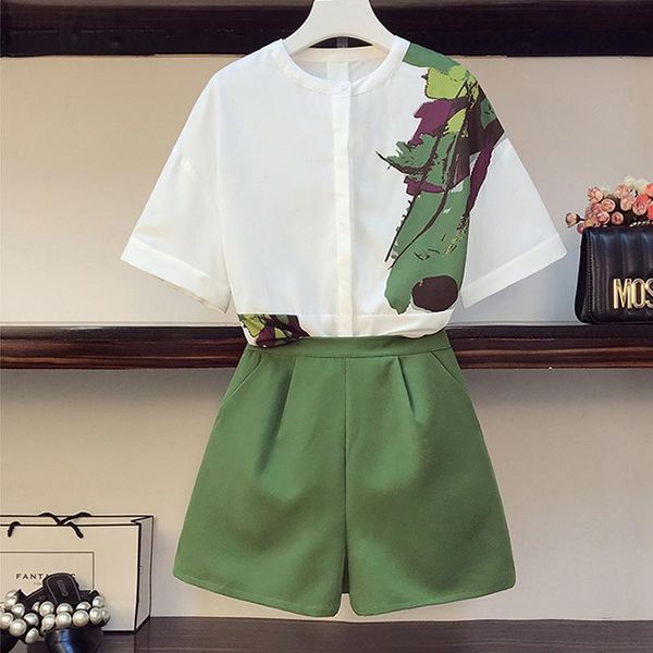 irregular set summer short two-piece women's button-down breasted loose shirt + yellow shorts women fashion two piece dress, White
irregular set summer short two-piece women's button-down breasted loose shirt + yellow shorts women fashion two piece dress, White