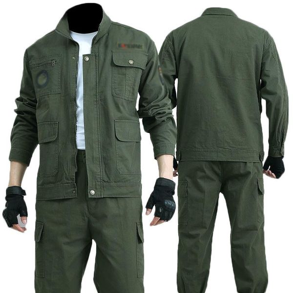 men's tracksuits 2021 spring and autumn cotton work clothes outdoor wear-resistant welder thickened labor insurance clothing, Gray
men's tracksuits 2021 spring and autumn cotton work clothes outdoor wear-resistant welder thickened labor insurance clothing, Gray