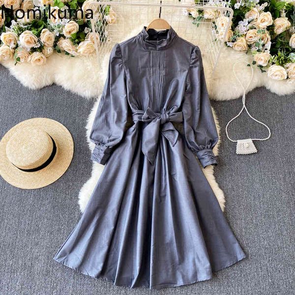 nomikuma korean stand neck puff sleeve dresses sweet bow bandage slim waist vestidos femme spring new women dress 6e759 210427, Black;gray
nomikuma korean stand neck puff sleeve dresses sweet bow bandage slim waist vestidos femme spring new women dress 6e759 210427, Black;gray