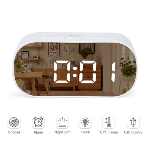 other clocks & accessories original led alarm clock mirror digital table night light snooze with temperature electronic despertador home dec
other clocks & accessories original led alarm clock mirror digital table night light snooze with temperature electronic despertador home dec