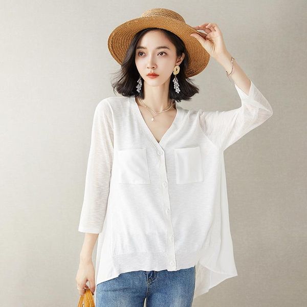 women's knits & tees oversized knitted cardigan sweater women summer thin brief irregular sun protection shirt fashion female knitwear, White
women's knits & tees oversized knitted cardigan sweater women summer thin brief irregular sun protection shirt fashion female knitwear, White