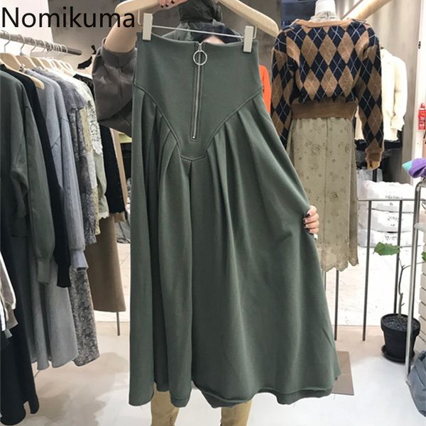 nomikuma fashion zipper high wiast elegant women skirt causal korean pleated a-line skirts spring new faldas mujer 6f269 210427, Black
nomikuma fashion zipper high wiast elegant women skirt causal korean pleated a-line skirts spring new faldas mujer 6f269 210427, Black