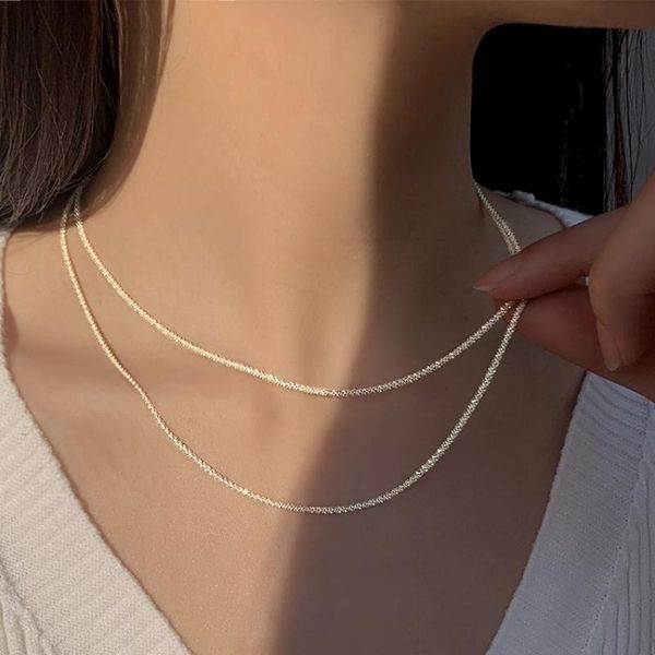 chains necklace for women silver 925 sterling japan south korea sparkling water wave chain daily collocation fashion simple jewelry
chains necklace for women silver 925 sterling japan south korea sparkling water wave chain daily collocation fashion simple jewelry