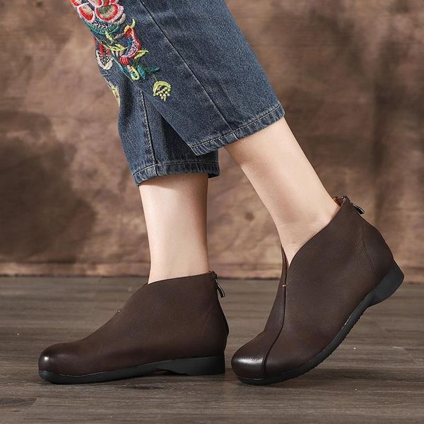 boots ankle shoes woman 2021 round toes genuine leather female comfortable soft flat mother booties, Black
boots ankle shoes woman 2021 round toes genuine leather female comfortable soft flat mother booties, Black