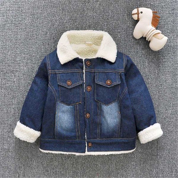 jackets 2021 jacket for girls boys autumn winter plus cashmere thicken jeans coat children clothes warm fashion baby denim 2-6y, Blue;gray
jackets 2021 jacket for girls boys autumn winter plus cashmere thicken jeans coat children clothes warm fashion baby denim 2-6y, Blue;gray