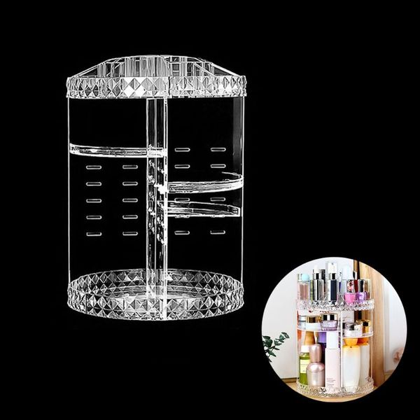 rotating diamond pattern cosmetic deskstorage box, transparent dressing table, skin care lipstick finishing rack boxes & bins
rotating diamond pattern cosmetic deskstorage box, transparent dressing table, skin care lipstick finishing rack boxes & bins