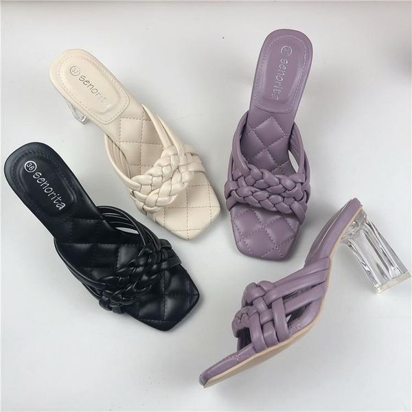slippers shoes square heel transparent women heels pantofle big size slides block high 2021 summer fabric pu basic microfiber ru, Black
slippers shoes square heel transparent women heels pantofle big size slides block high 2021 summer fabric pu basic microfiber ru, Black