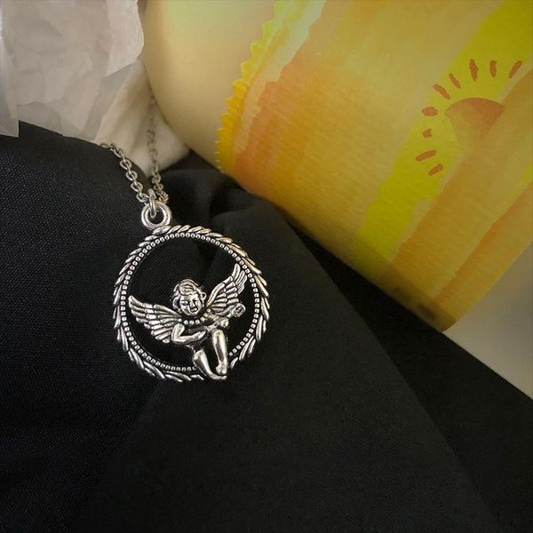 pendant necklaces personality cupid-shaped metal cupid for couples, Silver
pendant necklaces personality cupid-shaped metal cupid for couples, Silver