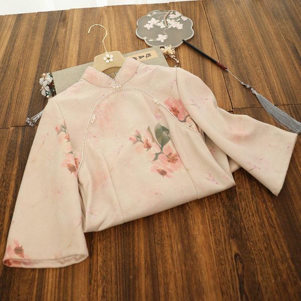 ethnic clothing light pink cheongsam qipao autumn 2021 long-sleeved floral improved young retro chinese style dress, Red
ethnic clothing light pink cheongsam qipao autumn 2021 long-sleeved floral improved young retro chinese style dress, Red