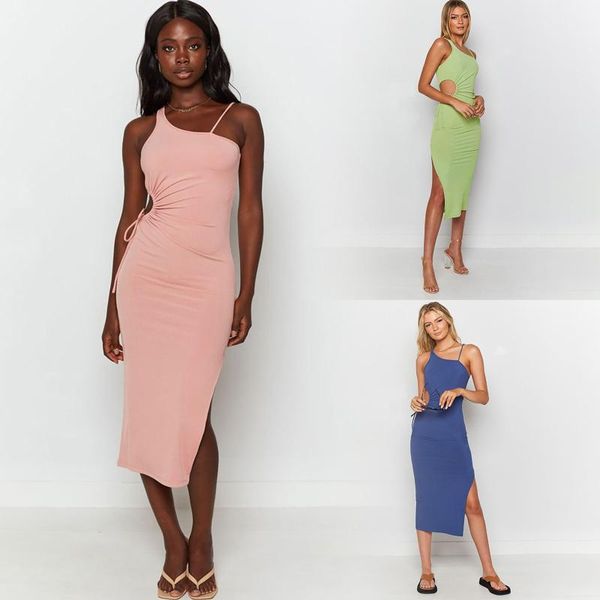women's swimwear women party dress one shoulder hollow out drawstring knit club tank bodycon elegant summer dresses 2021, White;black
women's swimwear women party dress one shoulder hollow out drawstring knit club tank bodycon elegant summer dresses 2021, White;black