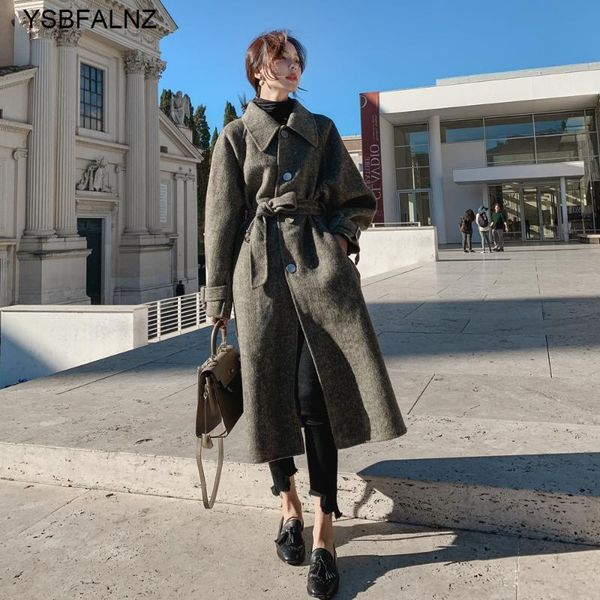 women's wool & blends 2021 vintage lapel single breasted mid-length woolen coat womens loose casual thicken herringbone jackets clothin, Black
women's wool & blends 2021 vintage lapel single breasted mid-length woolen coat womens loose casual thicken herringbone jackets clothin, Black