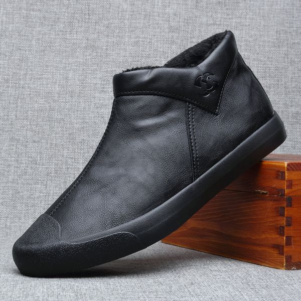winter new men fashion boots simple style warm plush leather casual shoes high ankle boots, Black
winter new men fashion boots simple style warm plush leather casual shoes high ankle boots, Black