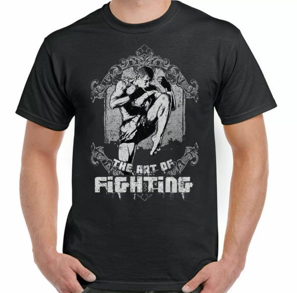 the art of fighting mens martial arts t-shirt mma muay thai kick boxing ufc top, White;black
the art of fighting mens martial arts t-shirt mma muay thai kick boxing ufc top, White;black