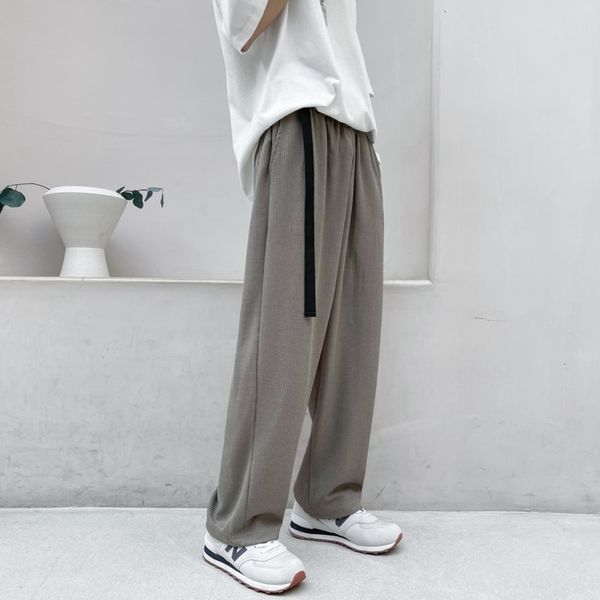 men's pants spring wide-leg fashion solid color casual men streetwear korean loose straight pleated mens trousers zgcq, Black
men's pants spring wide-leg fashion solid color casual men streetwear korean loose straight pleated mens trousers zgcq, Black