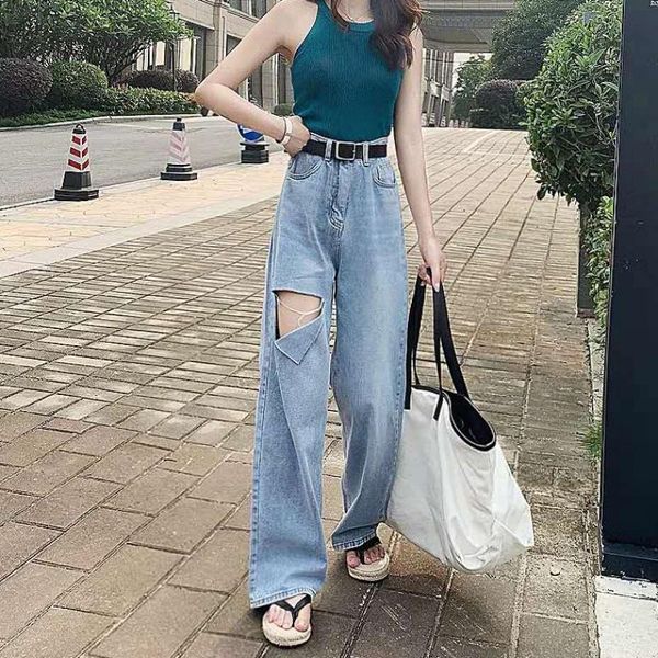 women's jeans woman pants ripped high waist summer baggy straight trousers pantalones vaqueros mujer, Blue
women's jeans woman pants ripped high waist summer baggy straight trousers pantalones vaqueros mujer, Blue