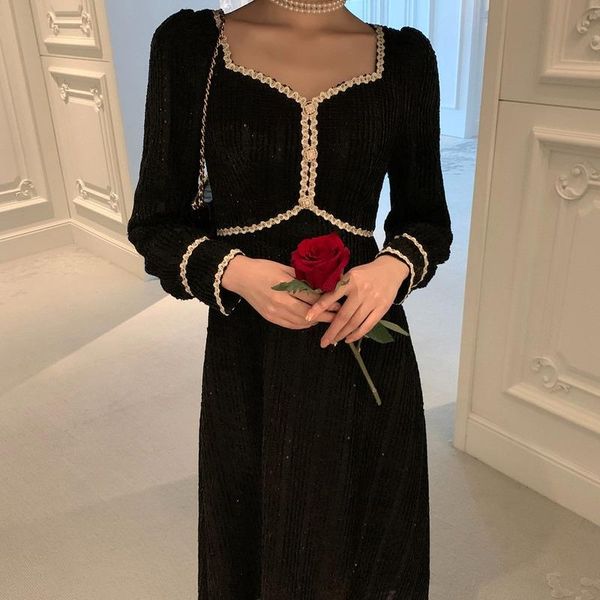 casual dresses 2021 autumn french vintage gothic black dress women design evening party midi long sleeve one piece korean, Black;gray
casual dresses 2021 autumn french vintage gothic black dress women design evening party midi long sleeve one piece korean, Black;gray