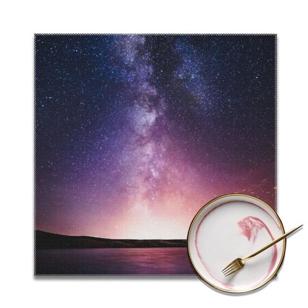 mats & pads 4pcs placemat polyester dining table set milky way over the sea kitchen non-slip pad
mats & pads 4pcs placemat polyester dining table set milky way over the sea kitchen non-slip pad