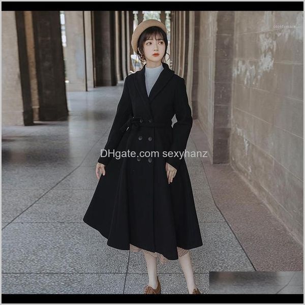 wool blends outerwear & coats womens clothing apparel drop delivery 2021 autumn winter vintage women woolen cloth loose long overcoat france, Black
wool blends outerwear & coats womens clothing apparel drop delivery 2021 autumn winter vintage women woolen cloth loose long overcoat france, Black