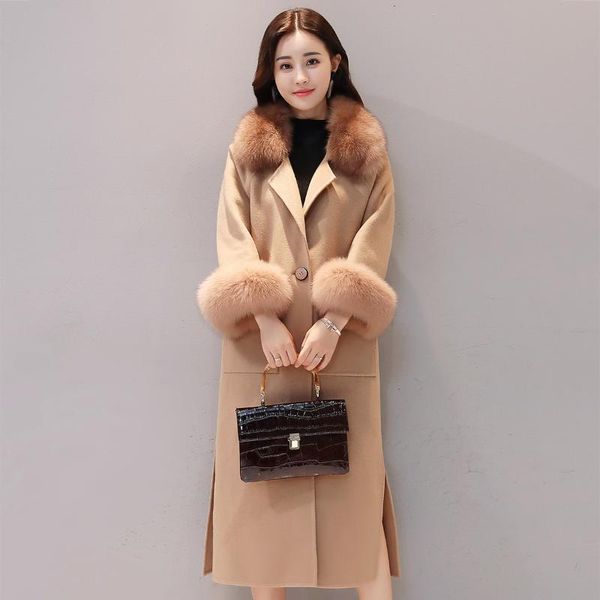 women's wool & blends office lady women long woolen coat turn-down collar jacket single breasted solid cashmere and, Black
women's wool & blends office lady women long woolen coat turn-down collar jacket single breasted solid cashmere and, Black