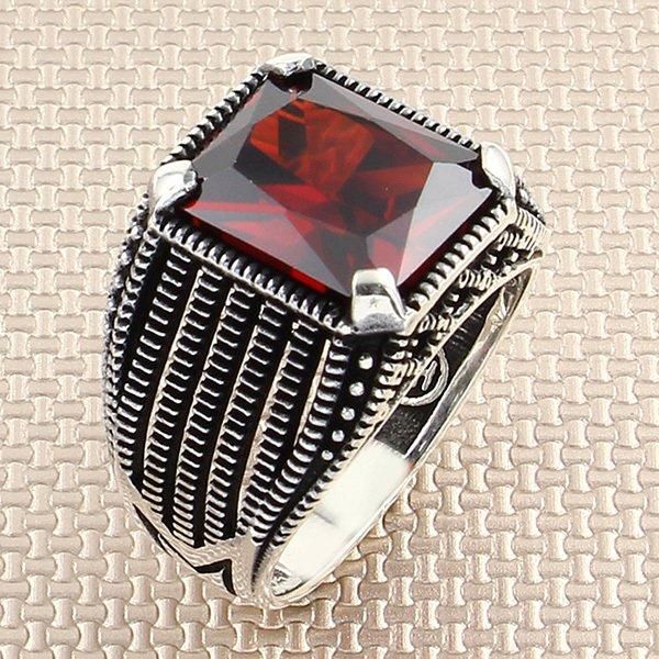 square red zircon stone men silver ring with symmetrical motif made in turkey solid 925 sterling cluster rings, Golden;silver
square red zircon stone men silver ring with symmetrical motif made in turkey solid 925 sterling cluster rings, Golden;silver