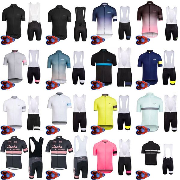 Image of RAPHA Team BIke cycling Jersey Set Summer Mens Short Sleeve Bicycle Outfits Road Racing Clothing Outdoor Sports Uniform Ropa Ciclismo S21050701