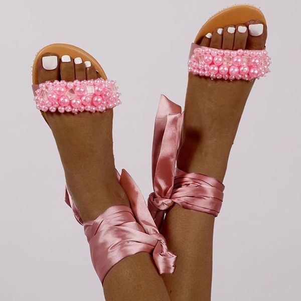 sandals cross straps pearl flat women 2021 summer lace up shoes bohemia woman open toe casual sandalias mujer, Black
sandals cross straps pearl flat women 2021 summer lace up shoes bohemia woman open toe casual sandalias mujer, Black