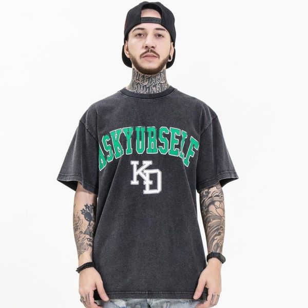 men's t-shirts gtdom man summer 2021 wash make old cotton casual loose letter print floral o-neck short sleeve vintage tees, White;black
men's t-shirts gtdom man summer 2021 wash make old cotton casual loose letter print floral o-neck short sleeve vintage tees, White;black