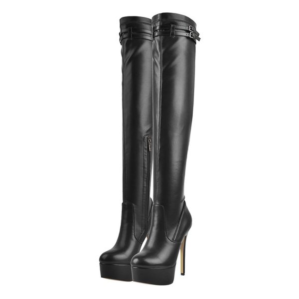thigh high boots for women platform lady high heels over the knee boots buckle matte black winter long boots
thigh high boots for women platform lady high heels over the knee boots buckle matte black winter long boots