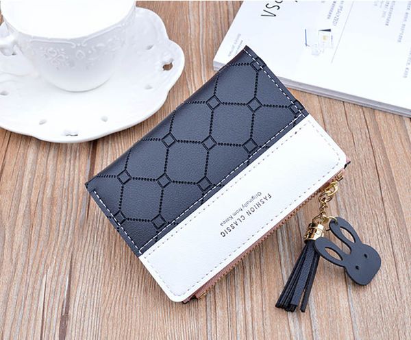 short tassel zipper wallet fashion women's handbag double color matching coin purse card holder, Red;black
short tassel zipper wallet fashion women's handbag double color matching coin purse card holder, Red;black