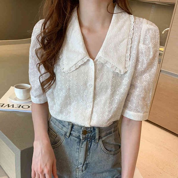 korean fashion clothing white solid shirt women blouse summer womens and blouses lace patchwork blusas 210515
korean fashion clothing white solid shirt women blouse summer womens and blouses lace patchwork blusas 210515