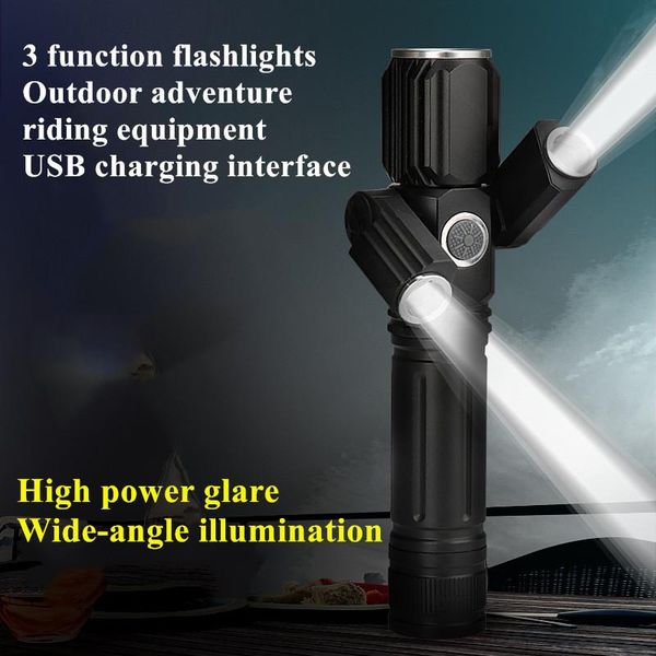 multi-function usb rechargeable waterproof three-head adjustable wide angle torch for camping hiking work lamp flashlights torche torches
multi-function usb rechargeable waterproof three-head adjustable wide angle torch for camping hiking work lamp flashlights torche torches