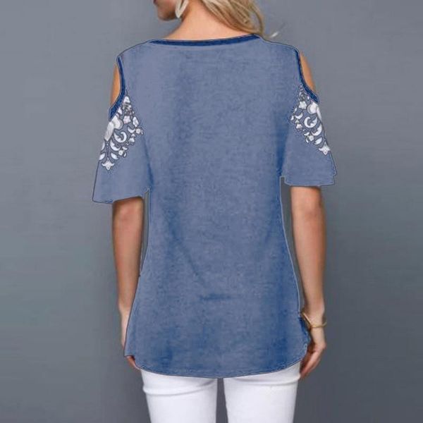 women's blouses & shirts flare sleeve print large tunics blouse plus size 5xl o-neck hollow out female summer loose casual lady, White
women's blouses & shirts flare sleeve print large tunics blouse plus size 5xl o-neck hollow out female summer loose casual lady, White
