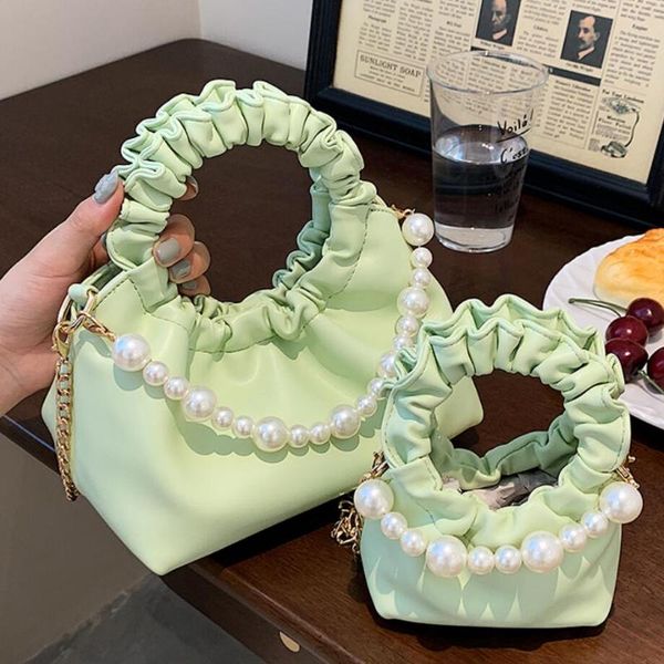 evening bags pleated mini totes with pearl handle 2021 fashion soft pu leather women's designer handbag chain shoulder messenger bag
evening bags pleated mini totes with pearl handle 2021 fashion soft pu leather women's designer handbag chain shoulder messenger bag