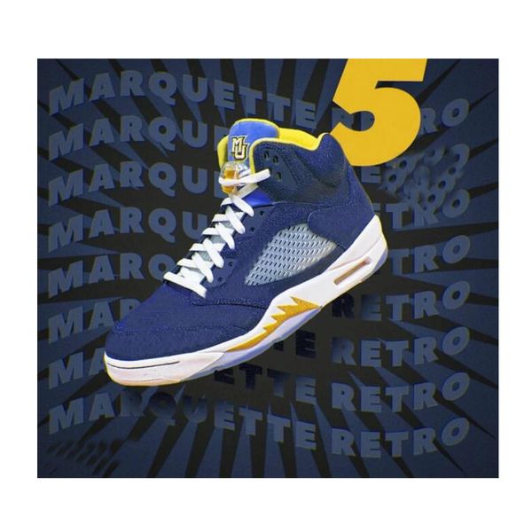 5 marquette pe mens basketball shoes 5s dark blue yellow white outdoor sports sneakers running trainers with box
5 marquette pe mens basketball shoes 5s dark blue yellow white outdoor sports sneakers running trainers with box