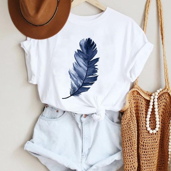 women's t-shirt women cartoon feather watercolor ladies style fashion summer lady print tee graphic t female tshirts clothes, White
women's t-shirt women cartoon feather watercolor ladies style fashion summer lady print tee graphic t female tshirts clothes, White