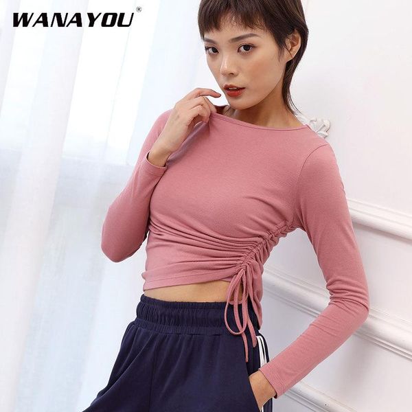 yoga outfit women's high elastic long sleeve shirts,drawstring hem breathable cotton running fitness activewear,solid color gym
yoga outfit women's high elastic long sleeve shirts,drawstring hem breathable cotton running fitness activewear,solid color gym