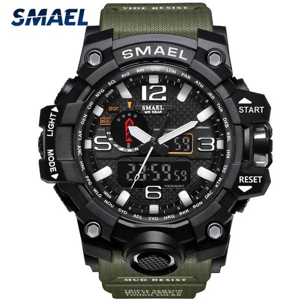 smael brand fashion men sports watches men analog quartz clock military watch male watch mens 1545 relogios masculinog, Slivery;brown
smael brand fashion men sports watches men analog quartz clock military watch male watch mens 1545 relogios masculinog, Slivery;brown