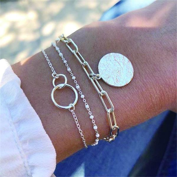 charm bracelets fashion boho for women golden retro sequins double circle beads punk chains bracelet bohemia jewelry sets, Golden;silver
charm bracelets fashion boho for women golden retro sequins double circle beads punk chains bracelet bohemia jewelry sets, Golden;silver