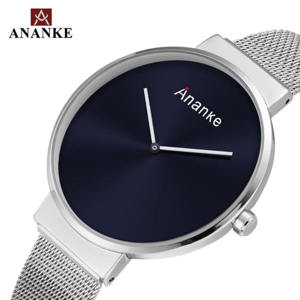 wristwatches ananke men's watch ultra-thin simple dial stainless steel mesh belt waterproof japanese movement couple quartz an04, Slivery;brown
wristwatches ananke men's watch ultra-thin simple dial stainless steel mesh belt waterproof japanese movement couple quartz an04, Slivery;brown