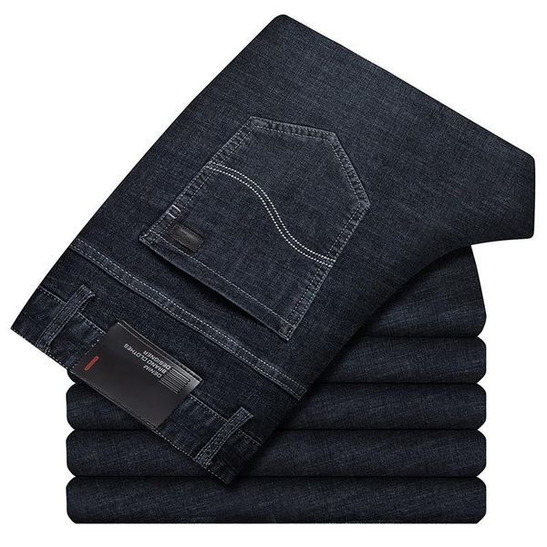 men's jeans brand spring and autumn fit straight denim pants/classic dark blue business large-size cotton pants
men's jeans brand spring and autumn fit straight denim pants/classic dark blue business large-size cotton pants