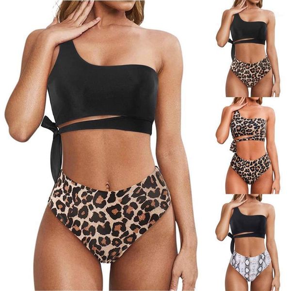 women's swimwear women one shoulder bikini set push up bathing high waist swimsuit summer party bañador mujer, White;black
women's swimwear women one shoulder bikini set push up bathing high waist swimsuit summer party bañador mujer, White;black